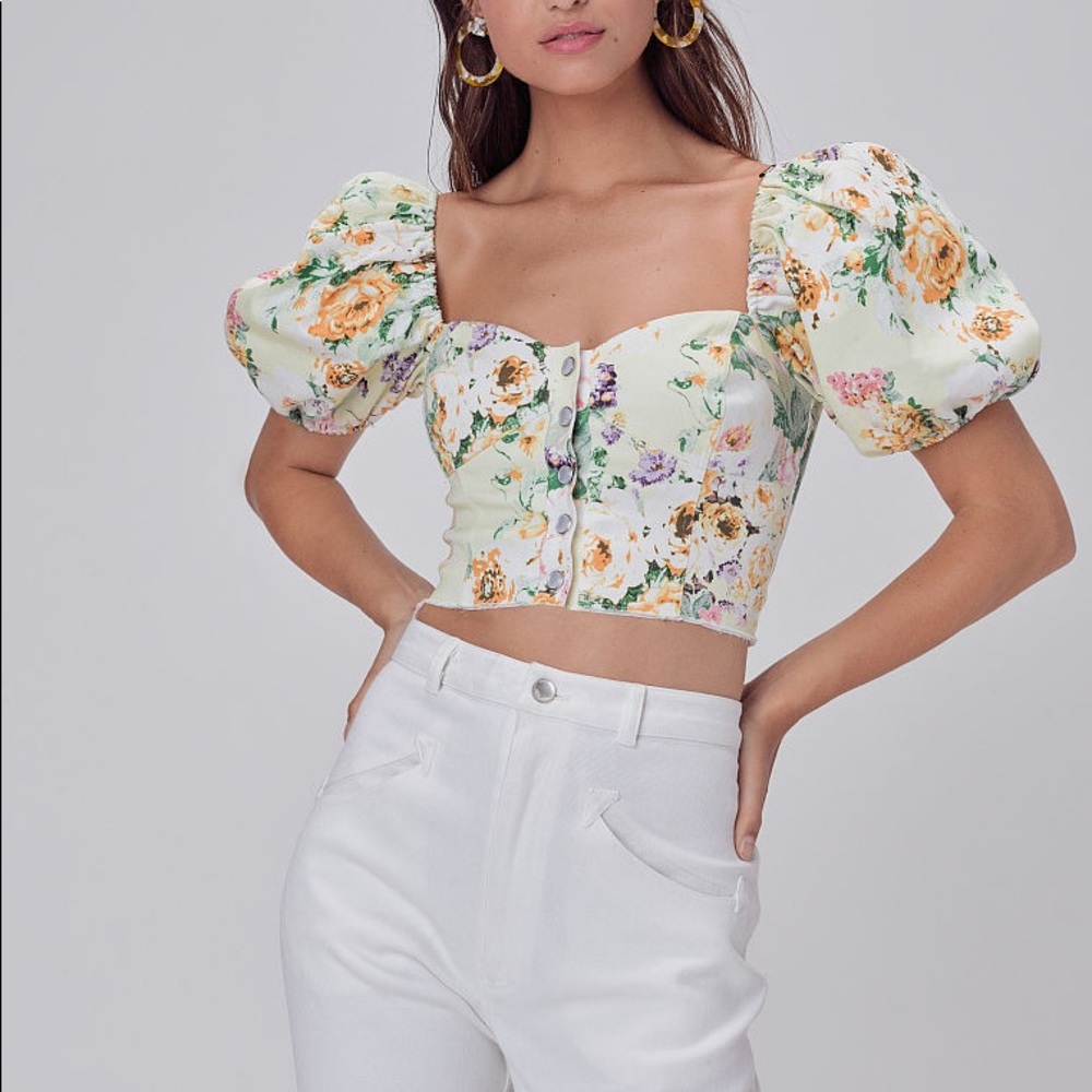 Chamomile Denim Crop Top